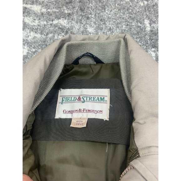 FIELD & STREAM GORDON & FERGUSON KHAKI INSULATED Large JACKET LONG - Picture 4 of 6